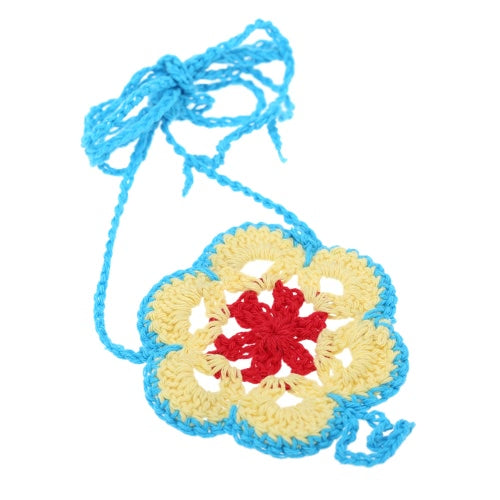 Cotton Thread Crochet Foot Chain Bracelet Anklet Colorful Flower Beach Barefoot Sandal 2#