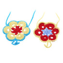 Cotton Thread Crochet Foot Chain Bracelet Anklet Colorful Flower Beach Barefoot Sandal 2#