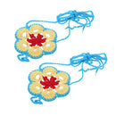 Cotton Thread Crochet Foot Chain Bracelet Anklet Colorful Flower Beach Barefoot Sandal 2#