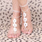 Cotton Thread Crochet Foot Chain Bracelet Anklet Flowers Beach Barefoot Sandal White