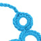 Blue Cotton Thread Crochet Foot Chain Bracelet Anklet Lovely Circles Beach Barefoot Sandal