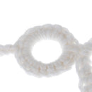 Cotton Thread Crochet Foot Chain Bracelet Anklet Flower Circles Beach Barefoot Sandal Toe Ring White