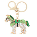 Fashional Jewelry Hollow Shinning Rhinestone Aureate Horse Pendant Key Ring Key Chain