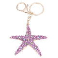 Fashional Jewelry Hollow Shinning Rhinestone Aureate Star Pendant Key Ring Key Chain