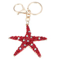 Fashional Jewelry Hollow Shinning Rhinestone Aureate Star Pendant Key Ring Key Chain