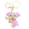 Fashional Jewelry Hollow Shinning Rhinestone Aureate Koala Pendant Key Ring Key Chain