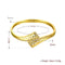 Brass Bangle Bracelet Embedded with AAA Zircon with An Opening & Triangle Nets Golden & Rose Golden Fashional Accessories for Women