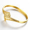 Brass Bangle Bracelet Embedded with AAA Zircon with An Opening & Triangle Nets Golden & Rose Golden Fashional Accessories for Women