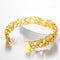 Hollow Brass Bangle Bracelet Embedded with AAA Zircon with An Opening Golden & Rose Golden Fashional Accessories for Women