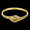 Brass Bangle Bracelet Embedded with AAA Zircon with An Opening & Hollow Lines Golden & Rose Golden Fashional Accessories for Women