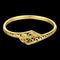 Brass Bangle Bracelet Embedded with AAA Zircon with An Opening & Hollow Lines Golden & Rose Golden Fashional Accessories for Women