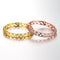 Hollow Nets Brass Bangle Bracelet Embedded with AAA Zircon with An Opening Golden & Rose Golden Fashional Accessories for Women