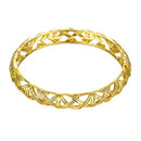 Hollow Nets Brass Bangle Bracelet Embedded with AAA Zircon with An Opening Golden & Rose Golden Fashional Accessories for Women