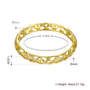 Hollow Nets Brass Bangle Bracelet Embedded with AAA Zircon with An Opening Golden & Rose Golden Fashional Accessories for Women