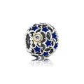 Romacci Blue Star Enameled Bead CZ Diamond S925 Sterling Silver for European Charm Bracelet DIY Women Jewelry