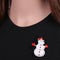 Bling Christmas Winter Snowman Brooch Collar Pin Cute Party Rhinestone Jewelry Scarf Buckle Holiday Gift