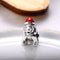 Romacci S925 Sterling Silver Puppy Electroplated Bead Enameled Red for 3mm Lucky Charm Bracelet DIY