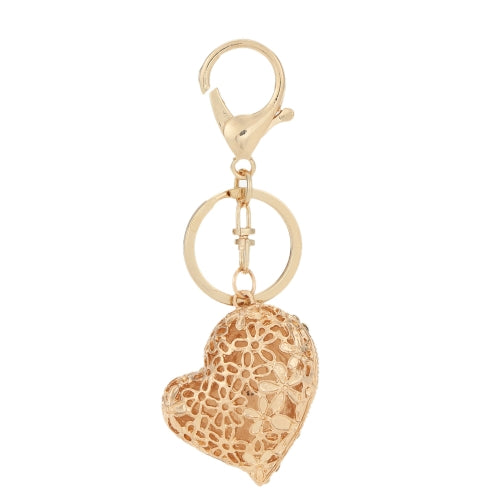 Fashion Jewelry Hollow Shinning Rhinestone Crystal Heart Pendant Car Keyring Key Chain for Gift