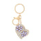 Fashion Jewelry Hollow Shinning Rhinestone Crystal Heart Pendant Car Keyring Key Chain for Gift