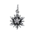 Romacci Charm Snowflake S925 Sterling Silver Diamond Bead for 3mm DIY Bracelet