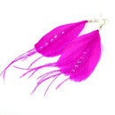 Trendy Fashion Cute Long Feather Tassel Drop Dangle Chandelier Earring Eardrop Women Girl Jewelry Accessory Gift