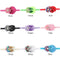 9Pcs Colorful Sweet Style Rose Flowers with Bead Crystal Headband Hairband Headwear Accessories for Girls Kids Infants Baby