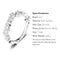 JURE 925 Sterling Silver Ring Zirconia Wedding Engagement Ring Star-shaped Proposal Bridal Halo Replacement