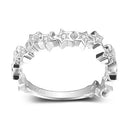 JURE 925 Sterling Silver Ring Zirconia Wedding Engagement Ring Star-shaped Proposal Bridal Halo Replacement