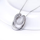 JURE S925 Solid Sterling Silver Necklace Shinning Chain The One Jewelry Zirconia 18 Inch