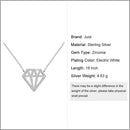 JURE S925 Solid Sterling Silver Chain Necklace The One Jewelry Zirconia 18 Inch