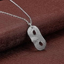 JURE S925 Solid Sterling Silver Chain Necklace The One Jewelry Zirconia 18 Inch