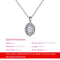 JURE Fashionable S925 Sterling Silver Pendant Rotatable Zirconia Sparkle Pendant Necklace 18 Inch