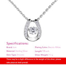 JURE Fashionable S925 Sterling Silver Pendant Rotatable Zirconia Sparkle Pendant Necklace 18 Inch