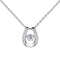 JURE Fashionable S925 Sterling Silver Pendant Rotatable Zirconia Sparkle Pendant Necklace 18 Inch