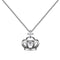 JURE Fashionable S925 Sterling Silver Pendant Rotatable Zirconia Sparkle Pendant Necklace Crown-shaped 18 Inch