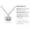 JURE Fashionable S925 Sterling Silver Pendant Rotatable Zirconia Sparkle Pendant Necklace Crown-shaped 18 Inch