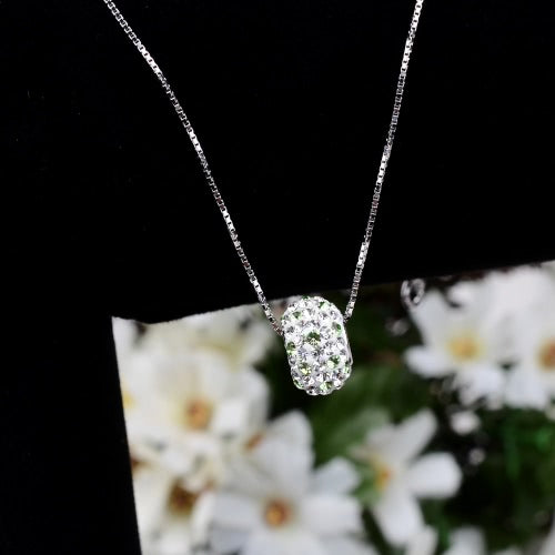 Fashion Unique 925 Sterling Silver Pendant Rhinestone Women's Necklace