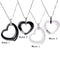 Fashion 925 Sterling Silver Zircon Rhinestone Crystal Ceramic Heart Shape Pendant Women's Necklace