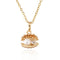 Woman Girl Fashion Gold Plated Rhinestone Crystal Shell Pendant Necklace Clavicle Chain Jewelry for Party Wedding Gift