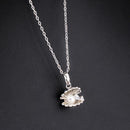 Woman Girl Fashion Gold Plated Rhinestone Crystal Shell Pendant Necklace Clavicle Chain Jewelry for Party Wedding Gift