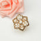 Fashion Zinc Metallic Rhinestone Crystal Scarf Shawl Buckle Brooch Pin Clip Ring for Women Gift