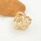 Fashion Zinc Metallic Rhinestone Crystal Scarf Shawl Buckle Brooch Pin Clip Ring for Women Gift