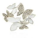 Fashion Zinc Metallic Rhinestone Crystal Scarf Shawl Buckle Brooch Pin Clip Ring for Women Gift