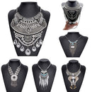 Bohemia Boho Gypsy Tribal Ethnic Vintage Retro Tassels Necklace Choker Bib Jewelry Chain for Women Girl Gift Party