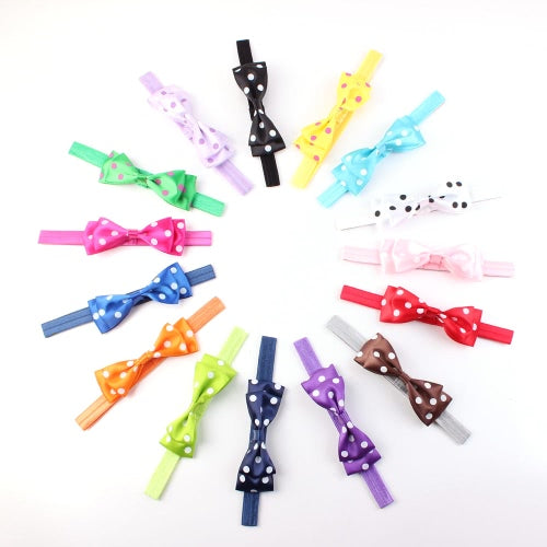 15 Pcs New Cute High Quality Bowknot Headbands Baby Girl Elasticity Hair Accessories for Newborn Kids Girls Infant