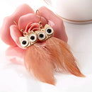 Fashion Hot New High Quality Vintage Earring with Animal Feather Pendant Ear Drop Owl Dangle Jewelry for Women Gift