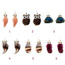 Fashion Hot New High Quality Vintage Earring with Animal Feather Pendant Ear Drop Owl Dangle Jewelry for Women Gift