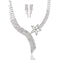 Dazzling Zinc Alloy Rhinestone Crystal Pendant Women's Necklace and Earrings Jewelry Set for Wedding Party