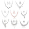 Dazzling Zinc Alloy Rhinestone Crystal Pendant Women's Necklace and Earrings Jewelry Set for Wedding Party