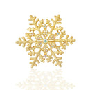 New Fashion Shining Rhinestone Crystal Snowflake Brooch Collar Clip Pin Clothes Accessory Scarf Buckle Nice Holiday for Women Lady Wedding Party Gift